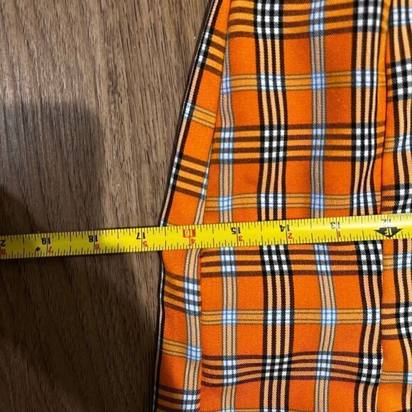 Shein Women's Plaid Skirt High Waist Split Front Zip Up Mini Bodycon Skirt - Picture 7 of 9